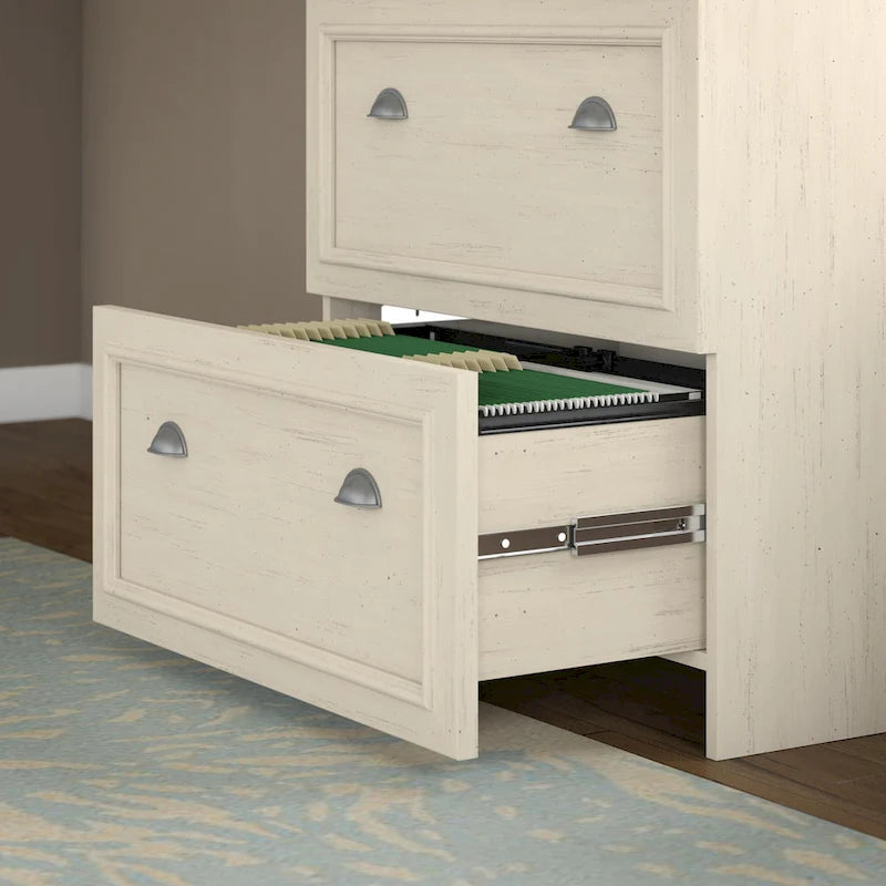 Fairview 60W Desk with Hutch, Cabinet and Bookcase by Bush Furniture