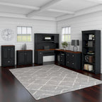 Fairview 60W Desk with Hutch, Cabinet and Bookcase by Bush Furniture