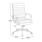 OSP Home Furnishings Gold Base Mid-back Faux Leather Office Chair