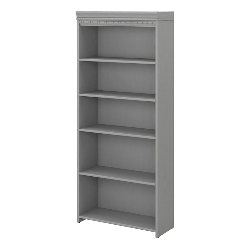 Fairview Antique White 5-shelf Bookcase - Antique - 29.57 L x 12.09 W x 68.94 H
