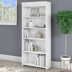 Fairview Antique White 5-shelf Bookcase - Antique - 29.57 L x 12.09 W x 68.94 H