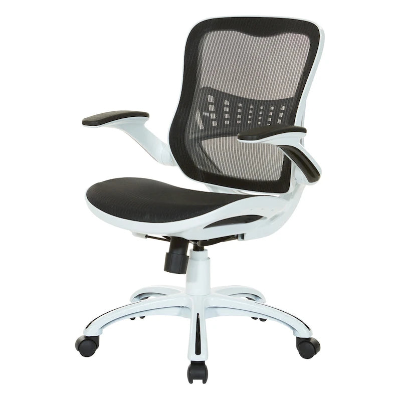 Riley Office Chair with White Mesh Seat and Back