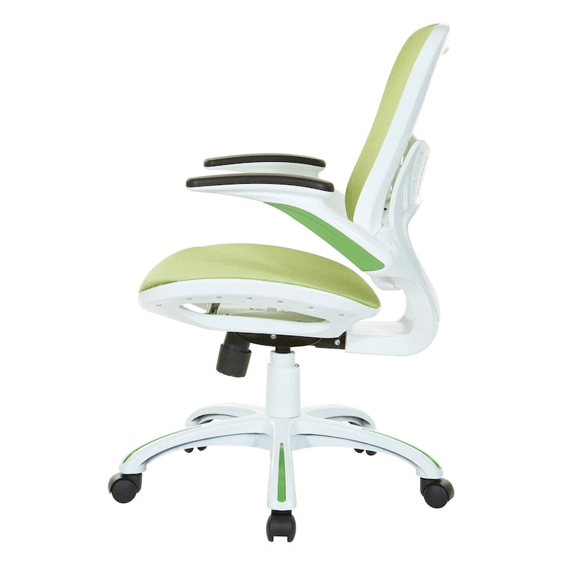 Riley Office Chair with White Mesh Seat and Back