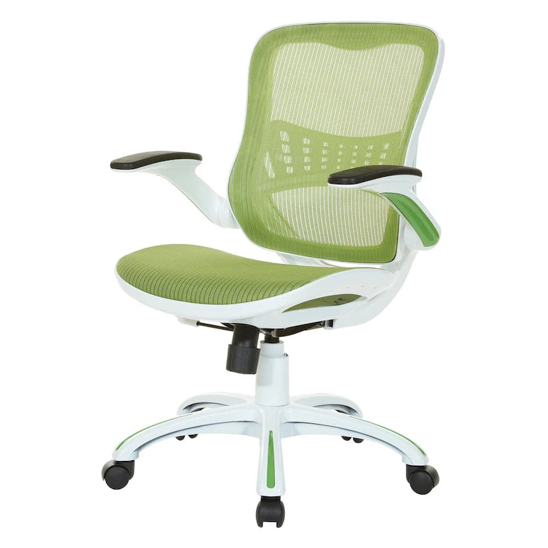 Riley Office Chair with White Mesh Seat and Back
