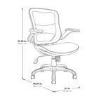 Riley Office Chair with White Mesh Seat and Back