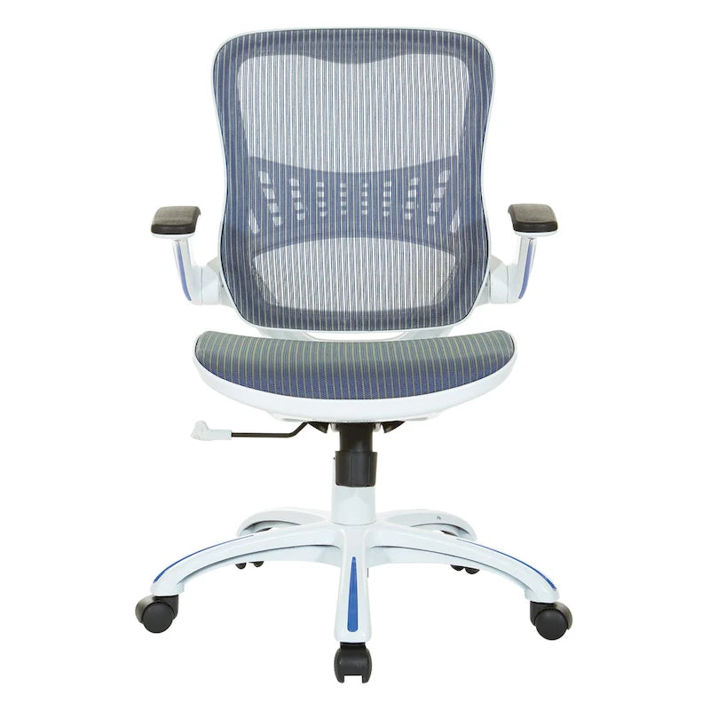 Riley Office Chair with White Mesh Seat and Back
