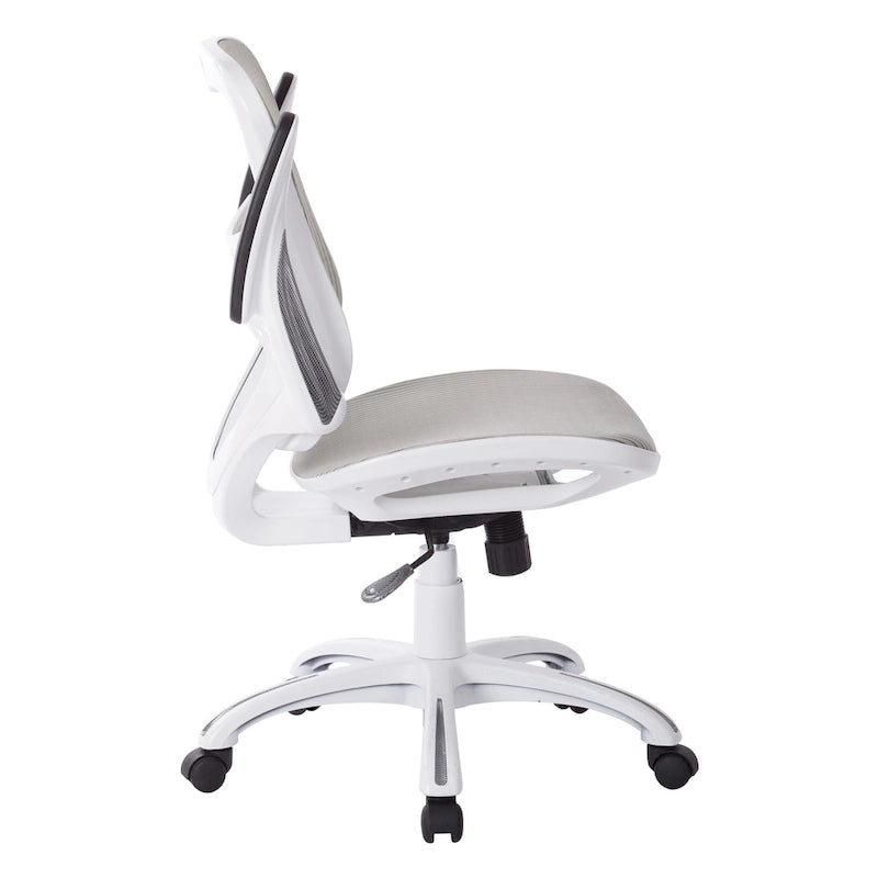 Riley Office Chair with White Mesh Seat and Back