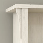 Salinas 60W L Shaped Desk with Hutch and 5 Shelf Bookcase in White