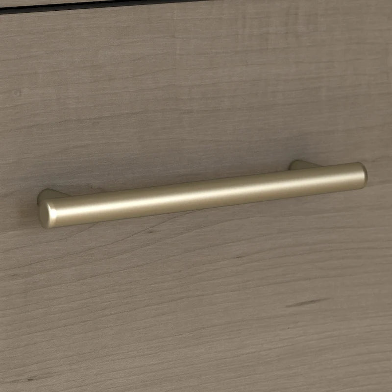 Somerset 72W Office Desk with Hutch and 5 Shelf Bookcase in Ash Gray