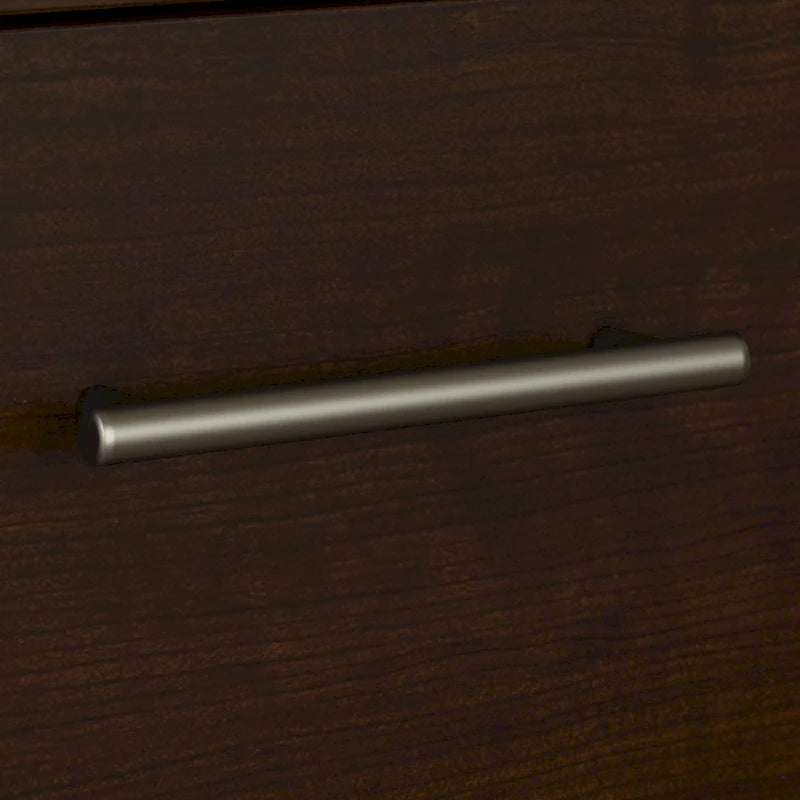 Somerset 72W Office Desk with Hutch and 5 Shelf Bookcase in Ash Gray