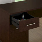 Somerset 72W Office Desk with Hutch and 5 Shelf Bookcase in Ash Gray