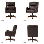 Pete Faux Leather Adjustable Height Swivel Executive Chair with Tilt Mechanism by HULALA HOME