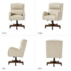 Pete Faux Leather Adjustable Height Swivel Executive Chair with Tilt Mechanism by HULALA HOME