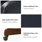 Pete Faux Leather Adjustable Height Swivel Executive Chair with Tilt Mechanism by HULALA HOME