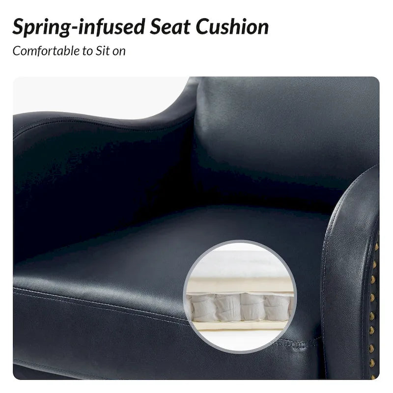 Pete Faux Leather Adjustable Height Swivel Executive Chair with Tilt Mechanism by HULALA HOME