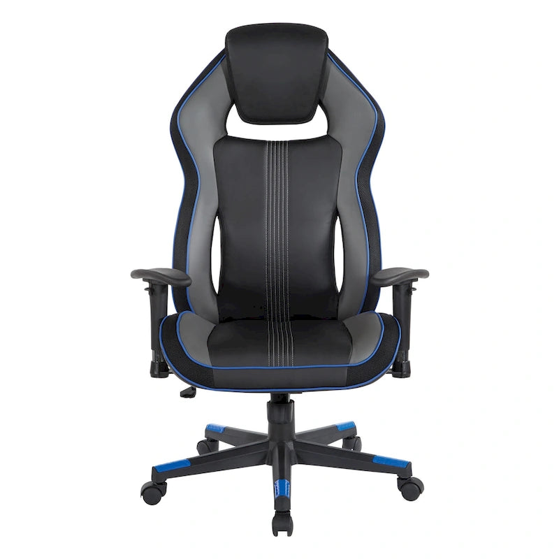 BOA II Gaming Chair in Bonded Leather with Color Accents