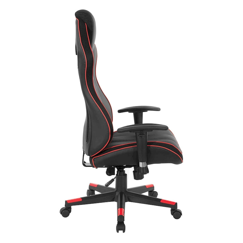 BOA II Gaming Chair in Bonded Leather with Color Accents