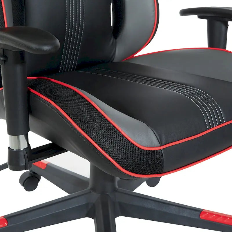 BOA II Gaming Chair in Bonded Leather with Color Accents