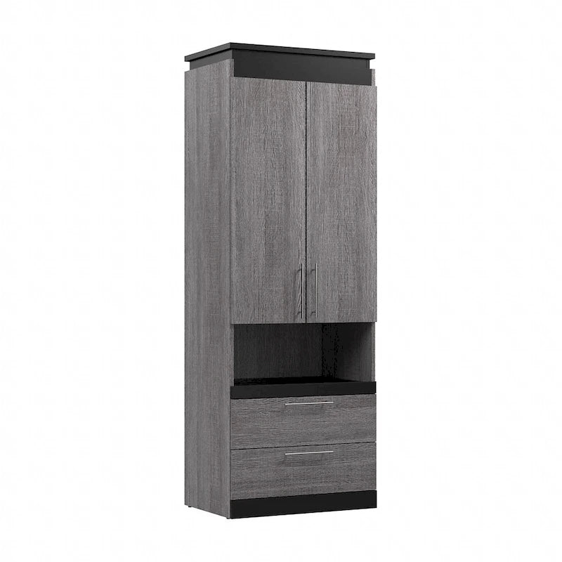 Orion Tall Storage Cabinet with Drawers and Pull-Out Shelf by Bestar