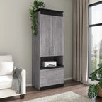 Orion Tall Storage Cabinet with Drawers and Pull-Out Shelf by Bestar