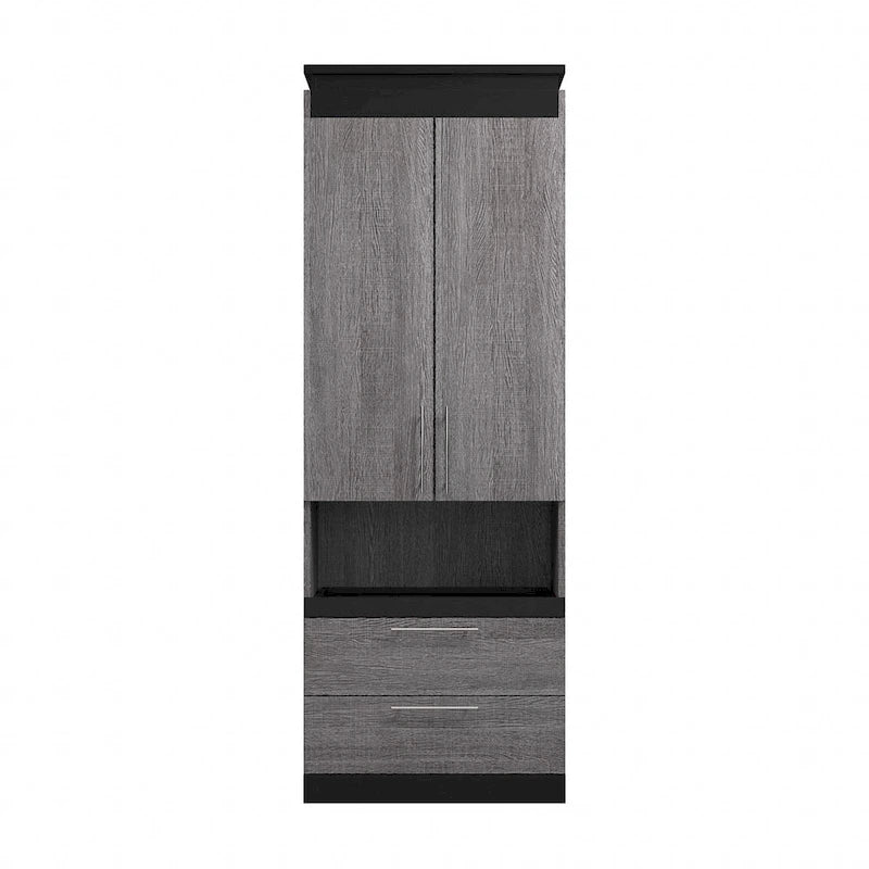 Orion Tall Storage Cabinet with Drawers and Pull-Out Shelf by Bestar