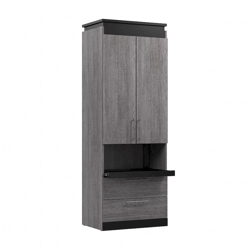 Orion Tall Storage Cabinet with Drawers and Pull-Out Shelf by Bestar