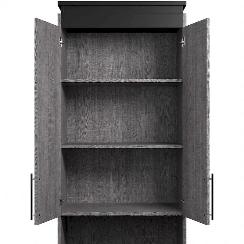Orion Tall Storage Cabinet with Drawers and Pull-Out Shelf by Bestar