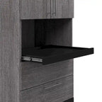 Orion Tall Storage Cabinet with Drawers and Pull-Out Shelf by Bestar