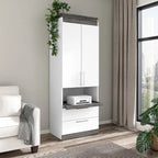 Orion Tall Storage Cabinet with Drawers and Pull-Out Shelf by Bestar