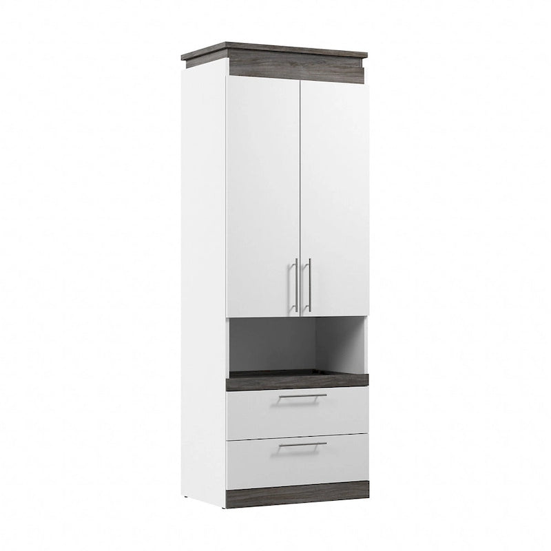 Orion Tall Storage Cabinet with Drawers and Pull-Out Shelf by Bestar