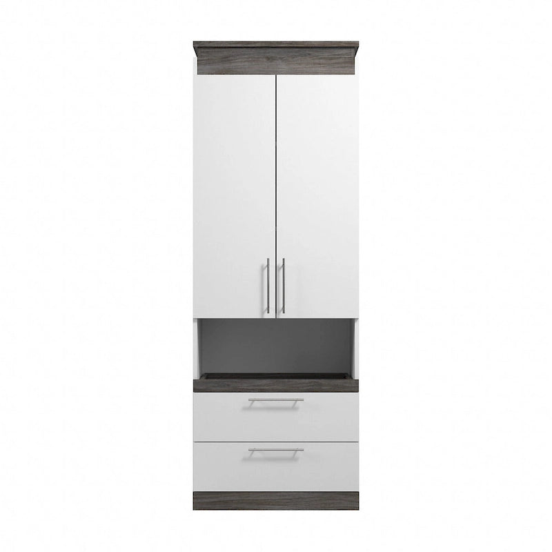 Orion Tall Storage Cabinet with Drawers and Pull-Out Shelf by Bestar