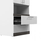 Orion Tall Storage Cabinet with Drawers and Pull-Out Shelf by Bestar