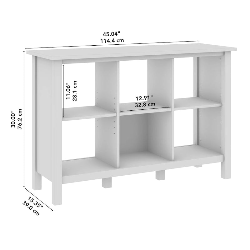 Mayfield 6 Cube Bookcase Organizer and Storage by Bush Furniture