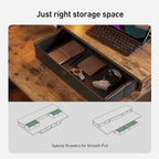 FEZIBO Sturdy Height Adjustable Electric Standing Desk with Drawers, Stand Up Table with Large Storage Shelf, Sit Stand Desk