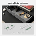 FEZIBO Sturdy Height Adjustable Electric Standing Desk with Drawers, Stand Up Table with Large Storage Shelf, Sit Stand Desk