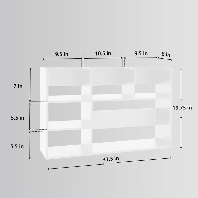 Multi-Unit Desk Organizer Storage Rack Book Shelf for Office Home and Bathroom