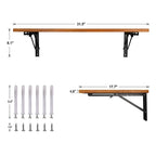 Multifunctional Wall Mounted Folding Desk Wooden Shelf & Workbench