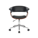 Carson Carrington Sauoarkrokur Faux Leather Office Chair with Chrome Base