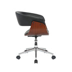 Carson Carrington Sauoarkrokur Faux Leather Office Chair with Chrome Base