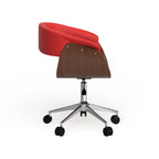 Carson Carrington Sauoarkrokur Faux Leather Office Chair with Chrome Base