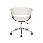 Carson Carrington Sauoarkrokur Faux Leather Office Chair with Chrome Base