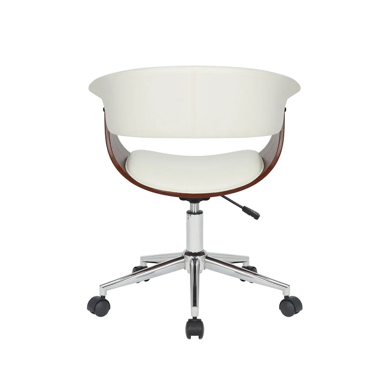 Carson Carrington Sauoarkrokur Faux Leather Office Chair with Chrome Base