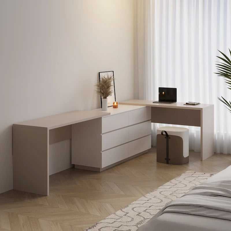 144 Inch Modern Home Office Expandable Dresser Desk