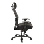 Executive Big and Tall Chair in Black Bonded Leather