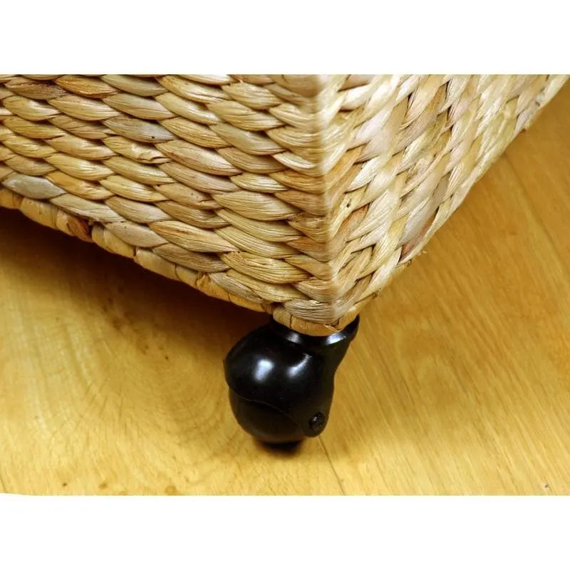 Porch & Den Westphalian Wicker Storage Filing Cabinet & Printer Stand with Wheels