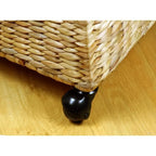 Porch & Den Westphalian Wicker Storage Filing Cabinet & Printer Stand with Wheels