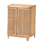 Yanka Bohemian Natural Rattan Storage Cabinet