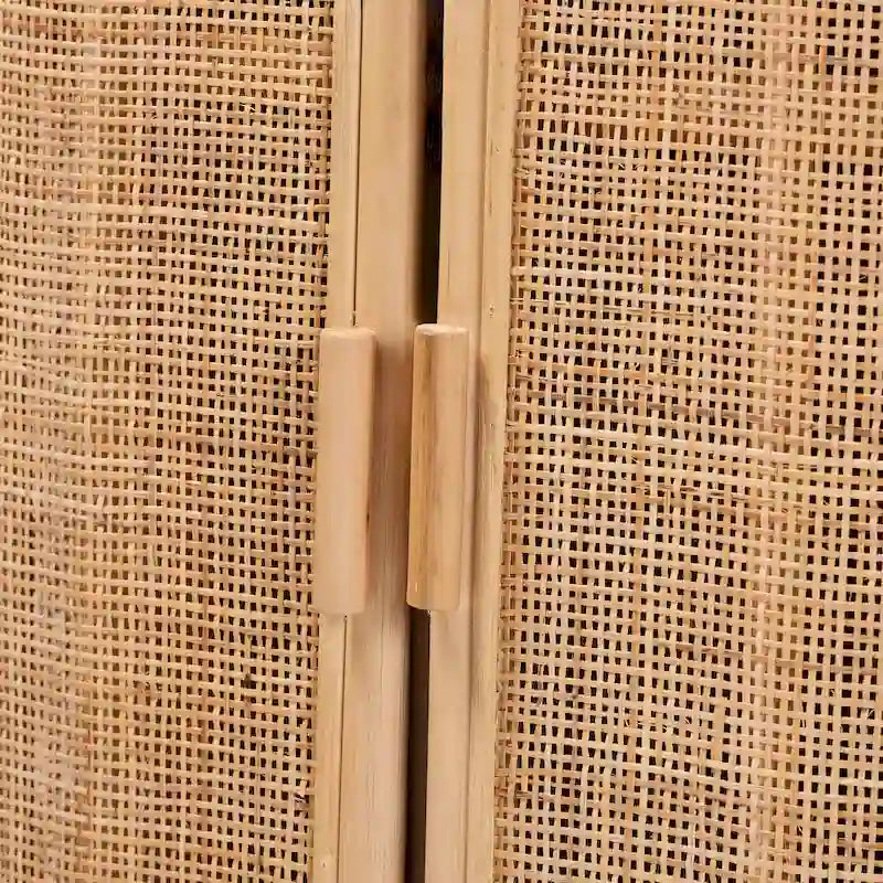 Yanka Bohemian Natural Rattan Storage Cabinet