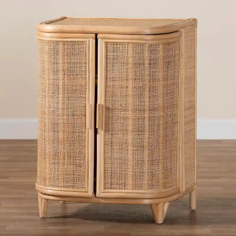 Yanka Bohemian Natural Rattan Storage Cabinet