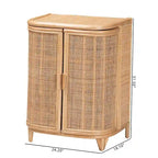 Yanka Bohemian Natural Rattan Storage Cabinet